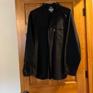 Men’s Carhartt Black Long Sleeve Button Down Shirt size XL Relaxed Fit